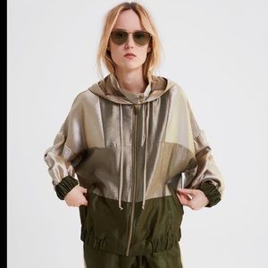 Zara Color Block Hooded Full Zip Jacket and Joggers Set (2-piece)